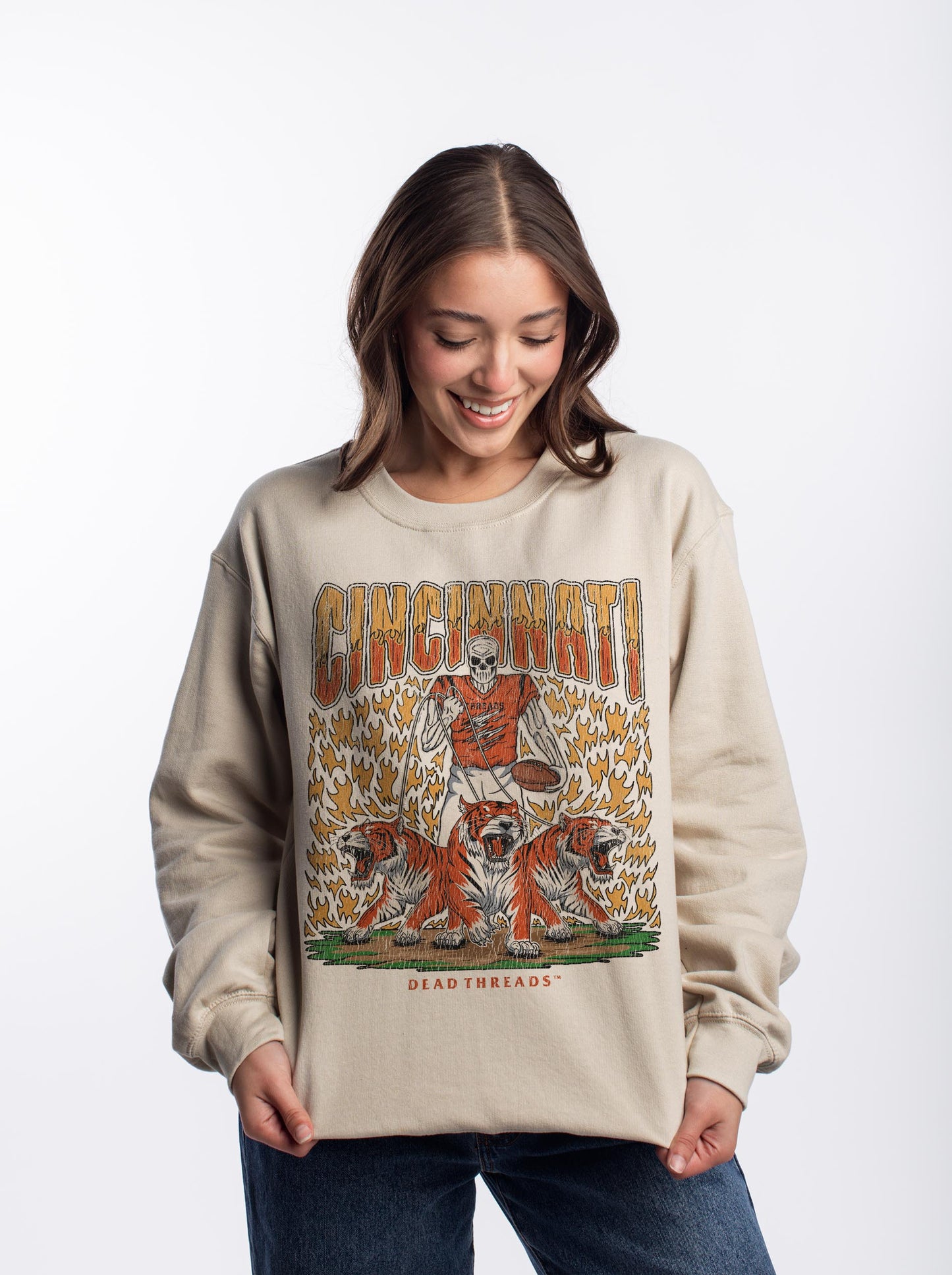CINCINNATI FOOTBALL CREWNECK SWEATSHIRT