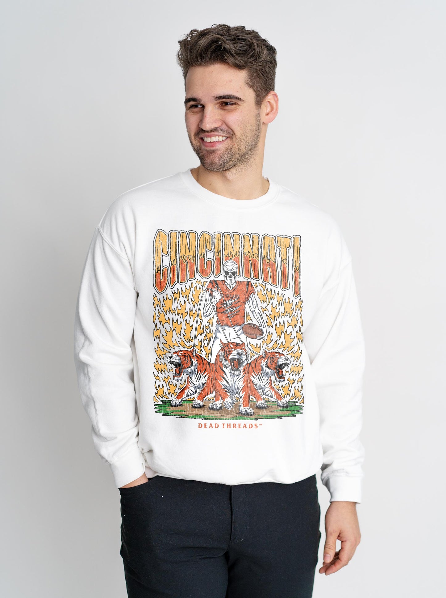CINCINNATI FOOTBALL CREWNECK SWEATSHIRT