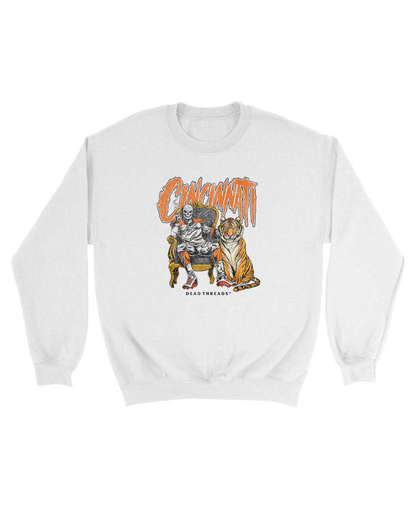 CINCINNATI FOOTBALL v2 KIDS CREWNECK SWEATSHIRT