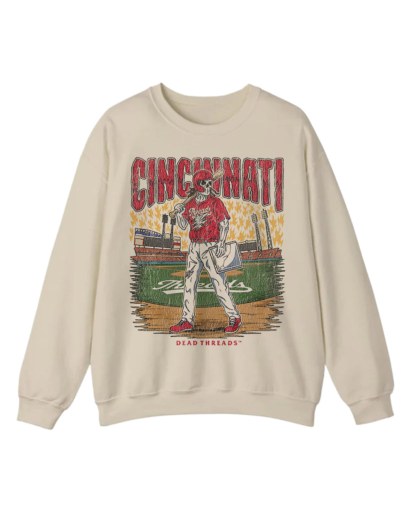 CINCINNATI BASEBALL CREWNECK SWEATSHIRT