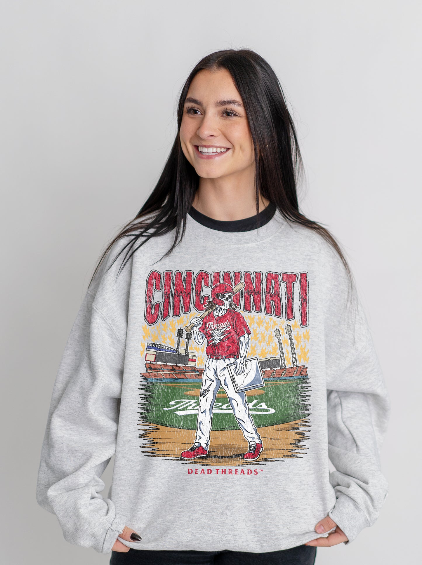 CINCINNATI BASEBALL CREWNECK SWEATSHIRT