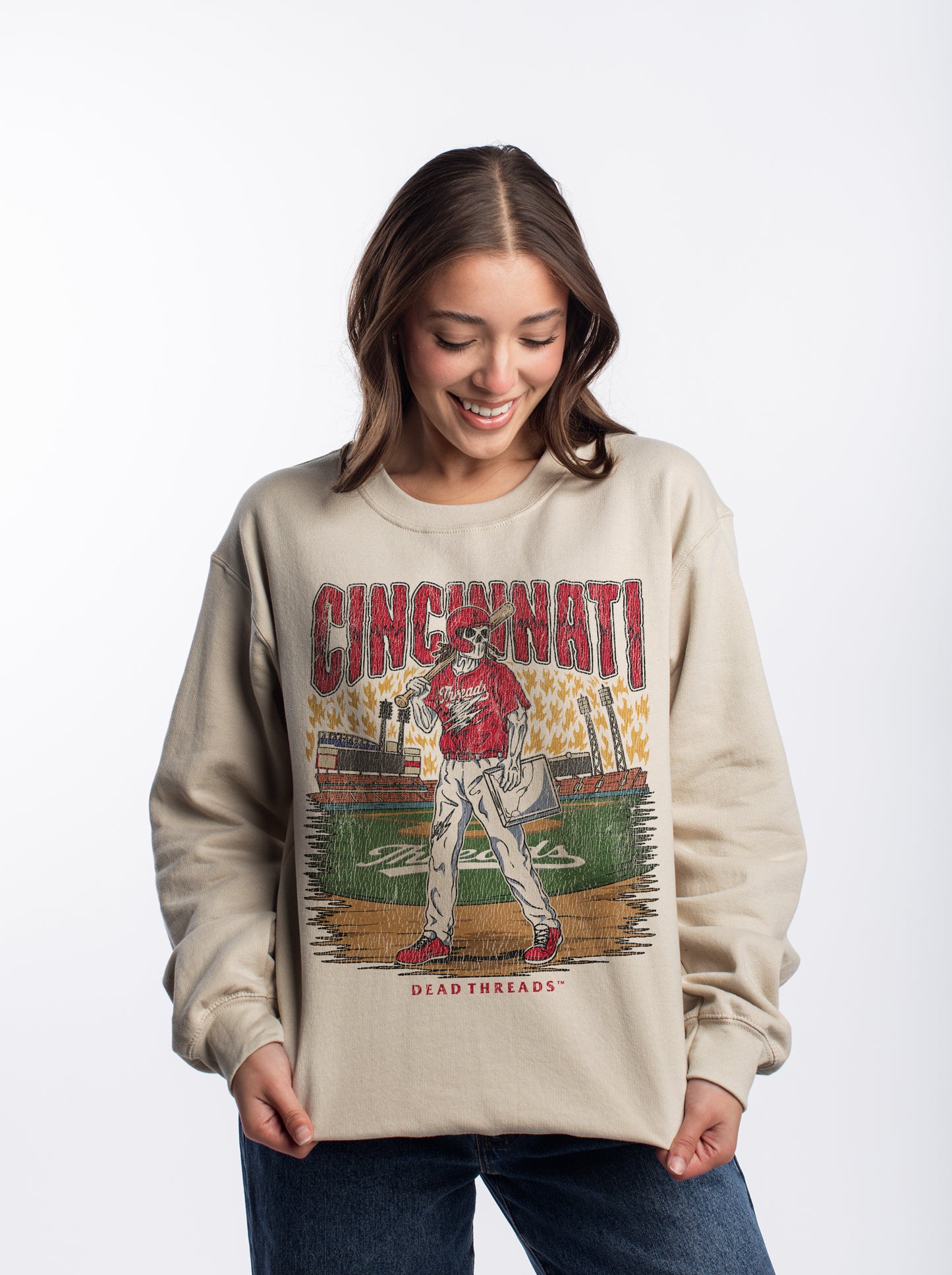 CINCINNATI BASEBALL CREWNECK SWEATSHIRT