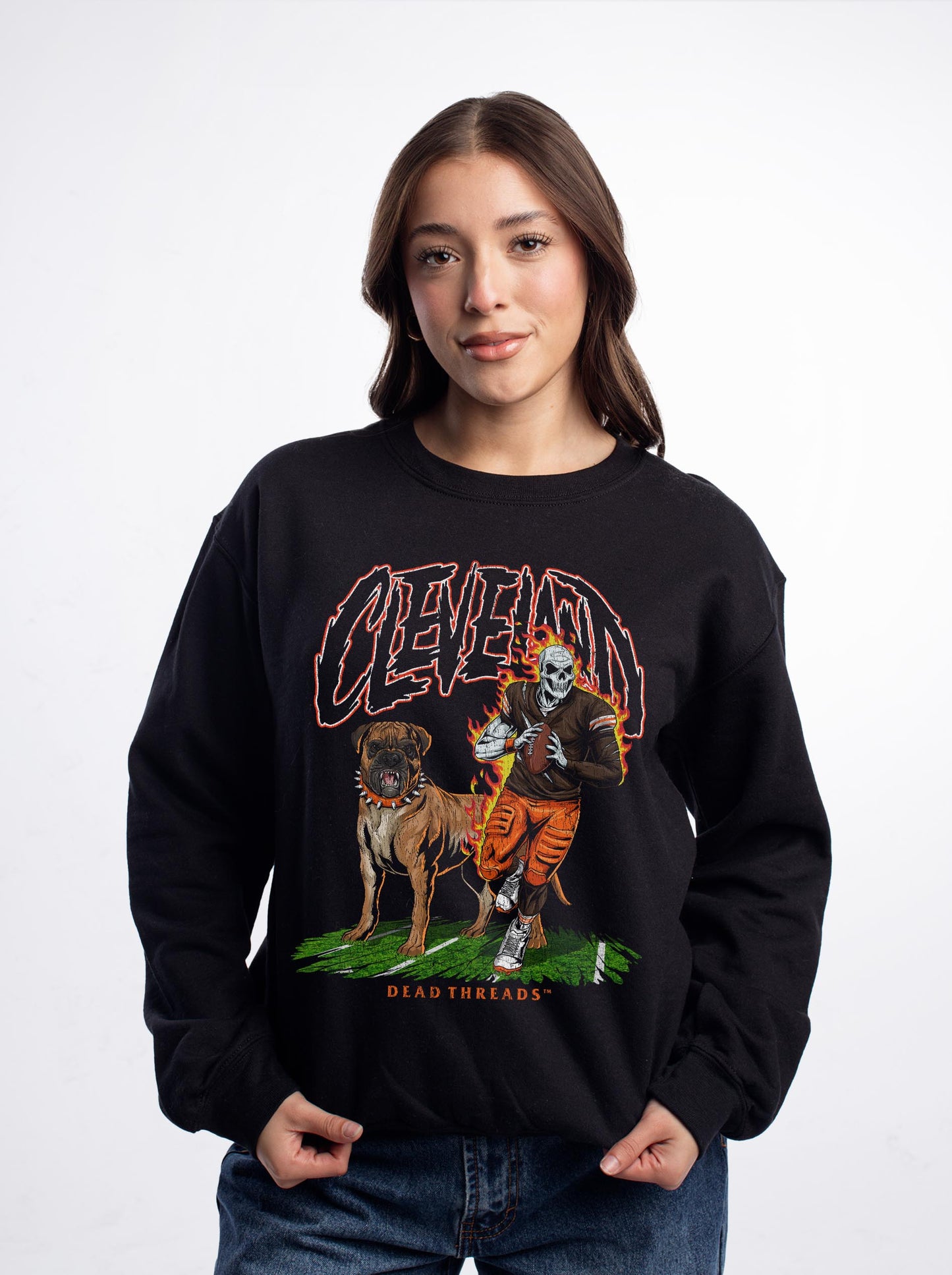 CLEVELAND FOOTBALL v2 CREWNECK SWEATSHIRT
