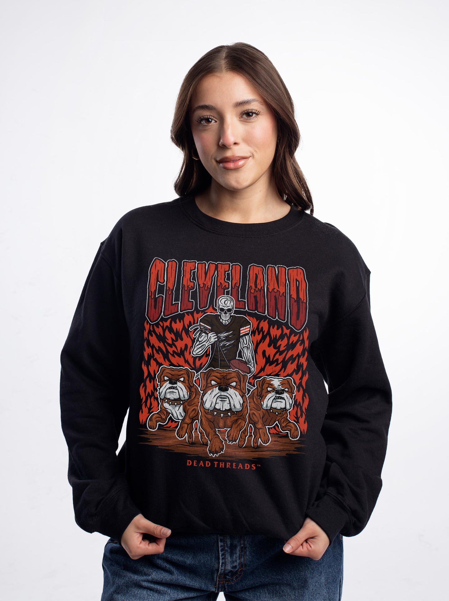 CLEVELAND FOOTBALL CREWNECK SWEATSHIRT