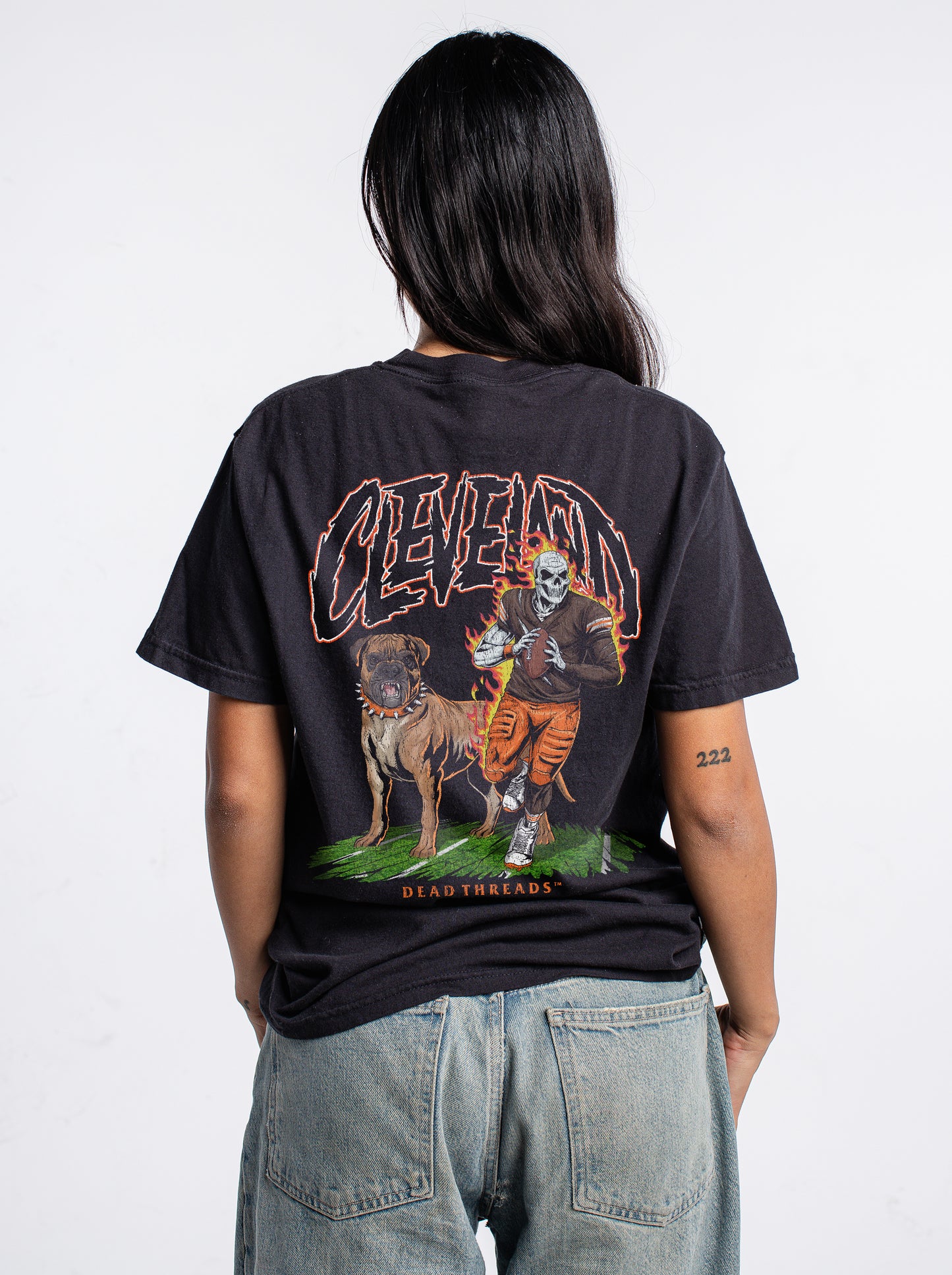 CLEVELAND FOOTBALL v2 - “3 SKULL” PREMIUM T-SHIRT