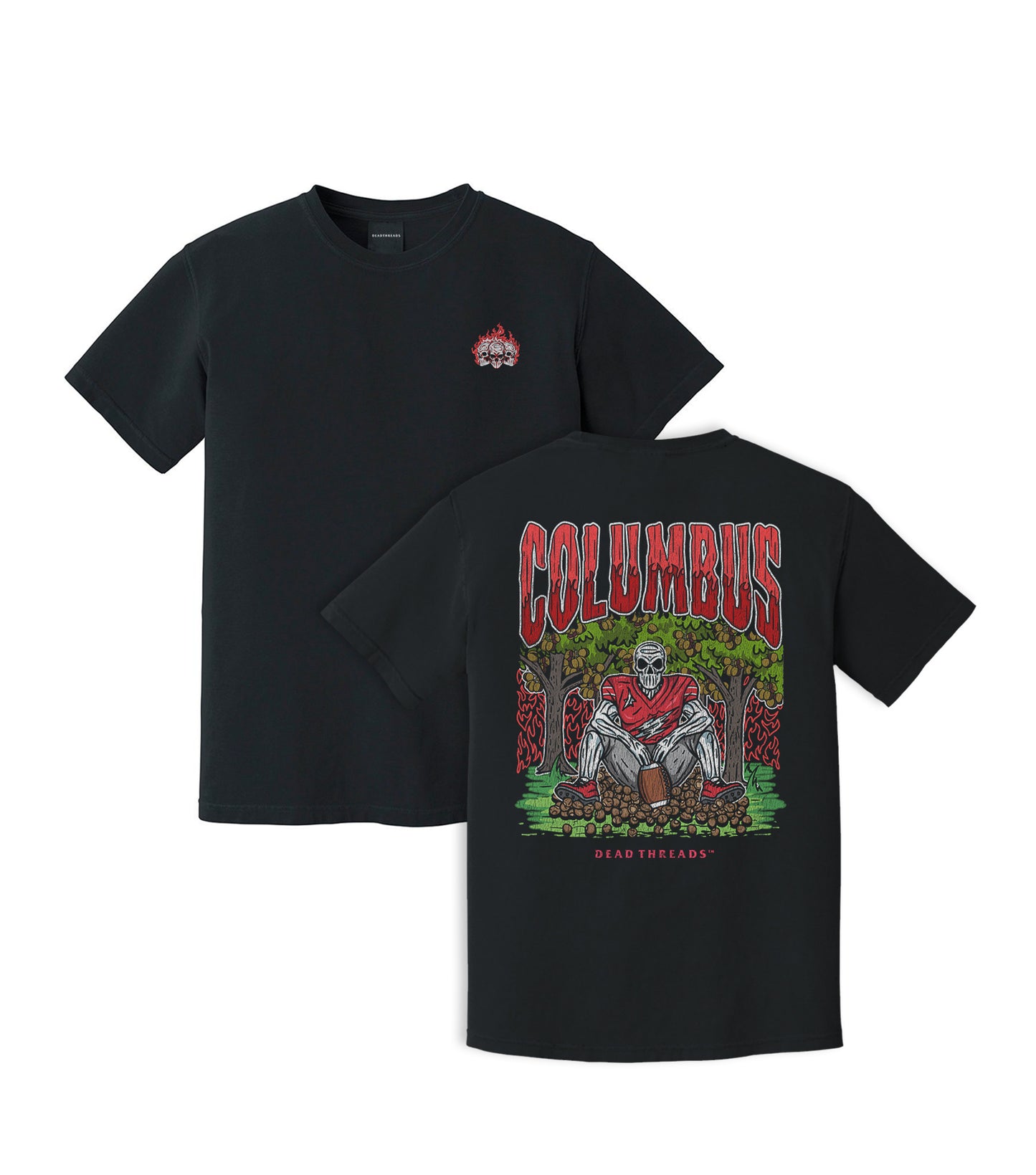 COLUMBUS FOOTBALL - “3 SKULL” PREMIUM T-SHIRT