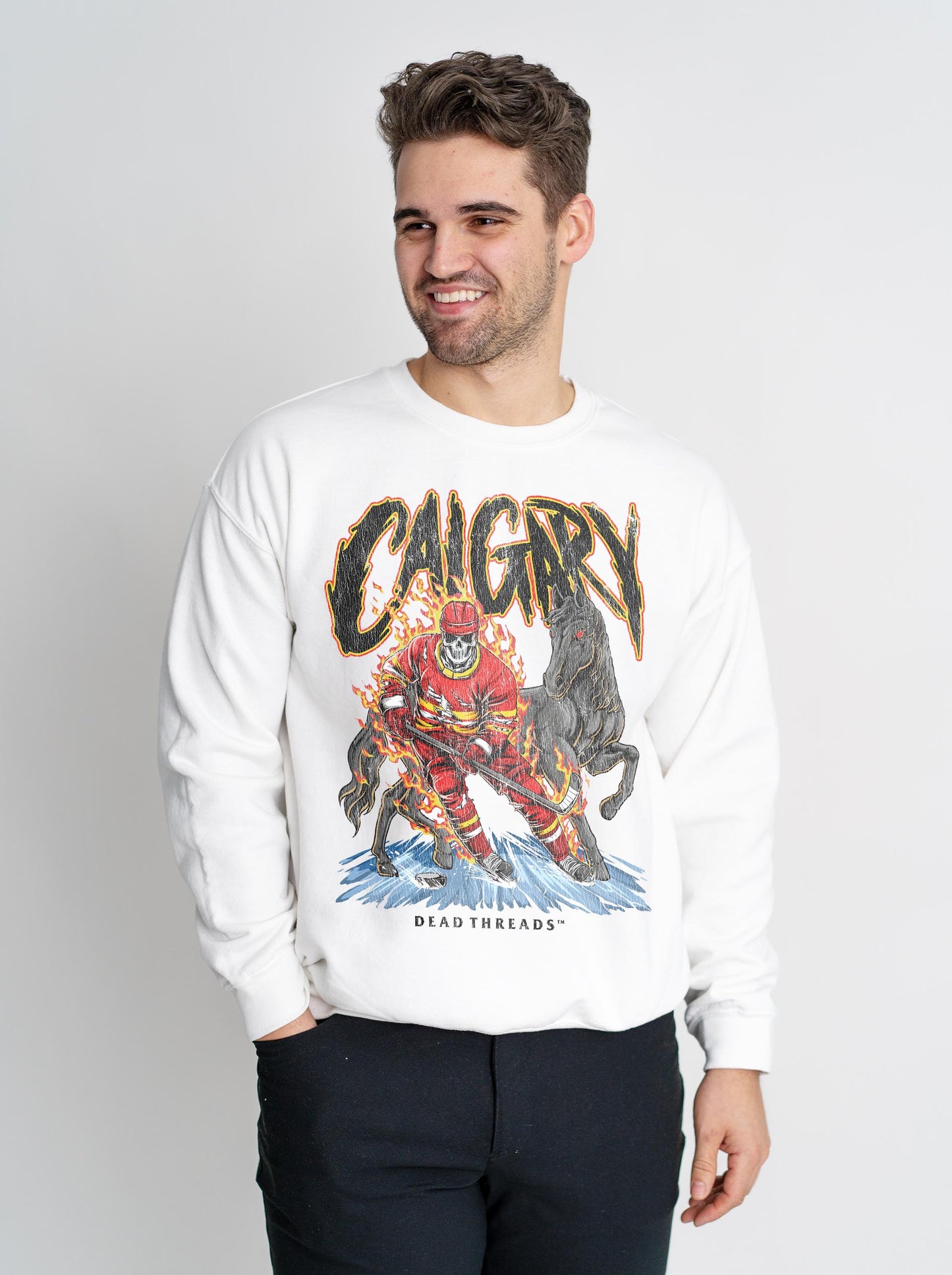 CALGARY HOCKEY CREWNECK SWEATSHIRT