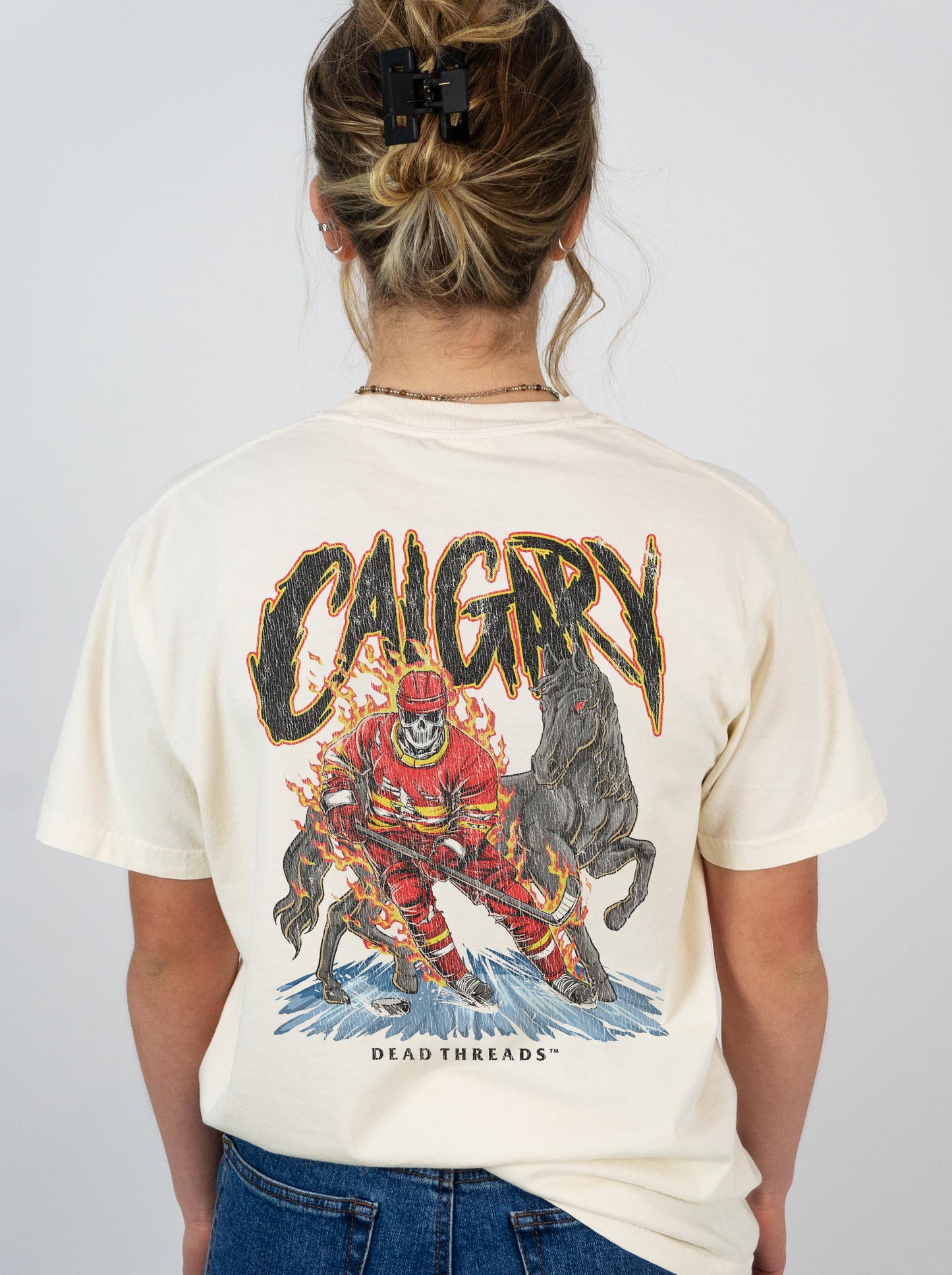 CALGARY HOCKEY - “3 SKULL” PREMIUM T-SHIRT