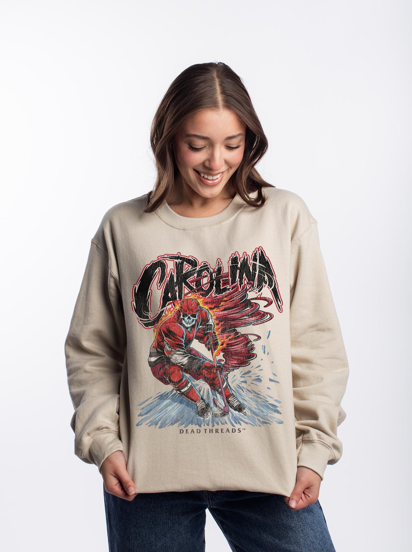 CAROLINA HOCKEY CREWNECK SWEATSHIRT