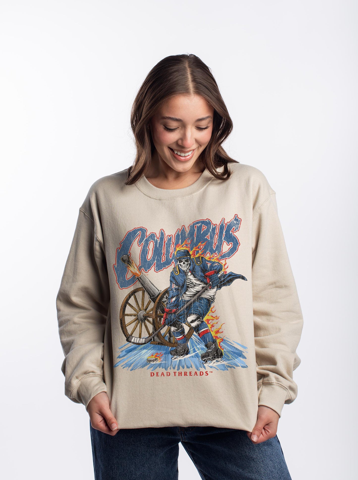 COLUMBUS HOCKEY CREWNECK SWEATSHIRT