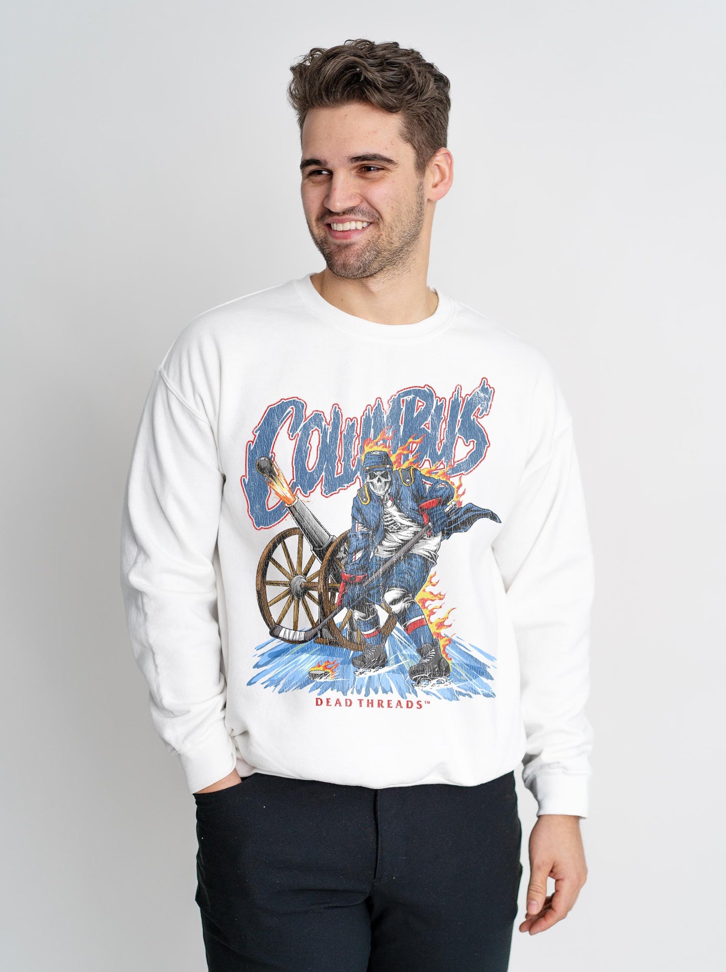 COLUMBUS HOCKEY CREWNECK SWEATSHIRT
