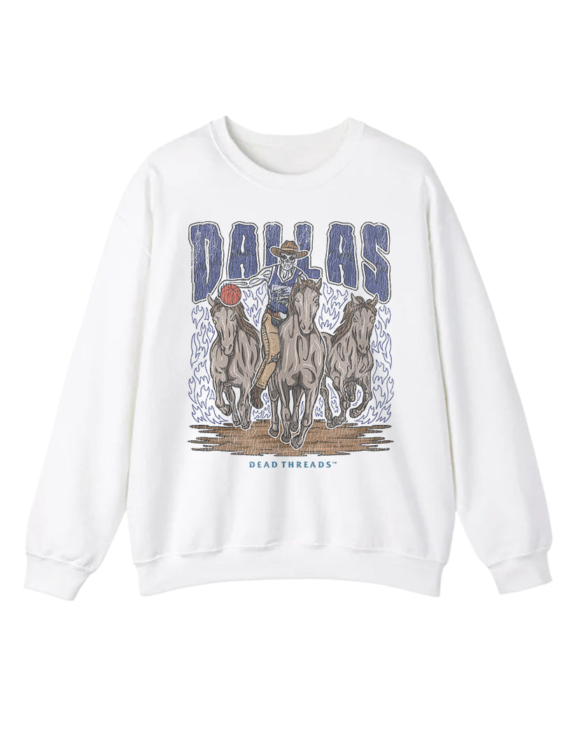 DALLAS BASKETBALL CREWNECK SWEATSHIRT