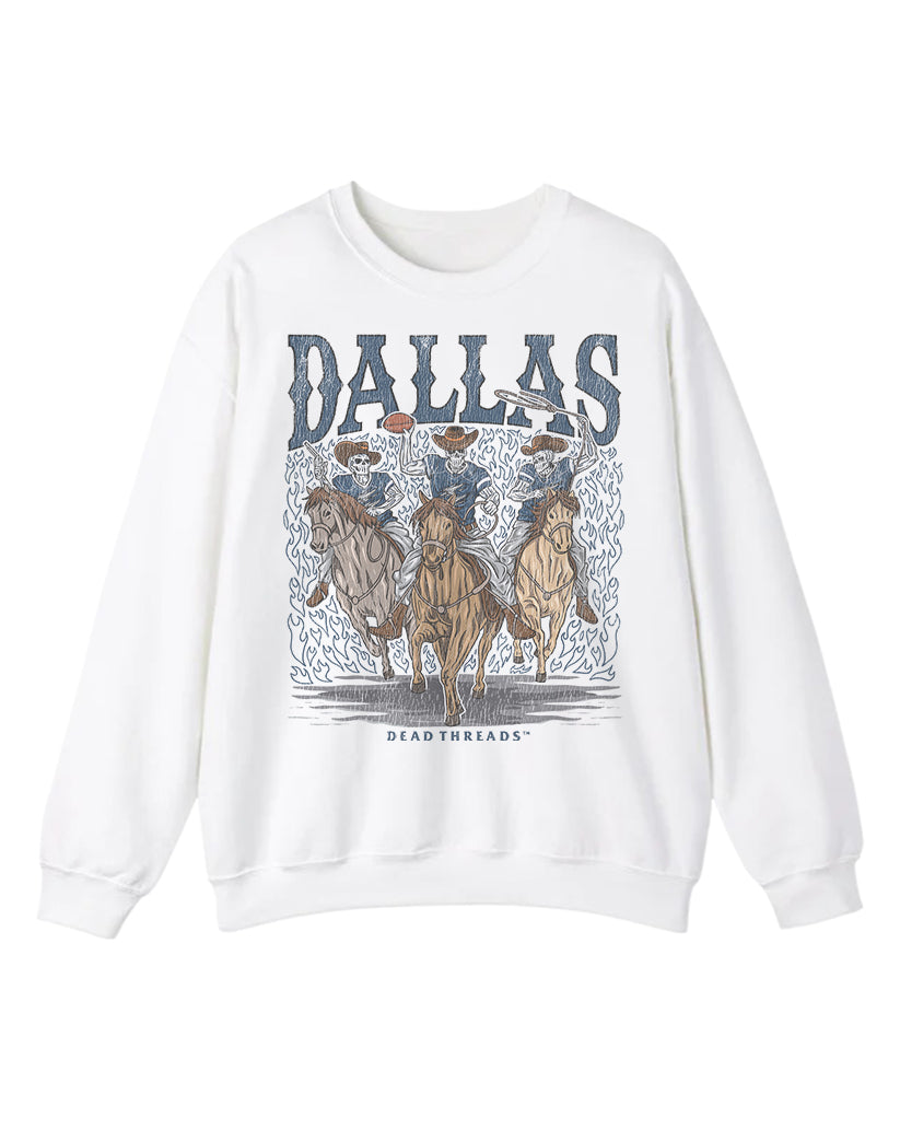 DALLAS FOOTBALL COWBOY WESTERN CREWNECK SWEATSHIRT