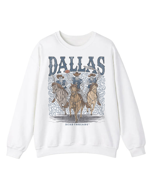 DALLAS FOOTBALL COWBOY WESTERN CREWNECK SWEATSHIRT