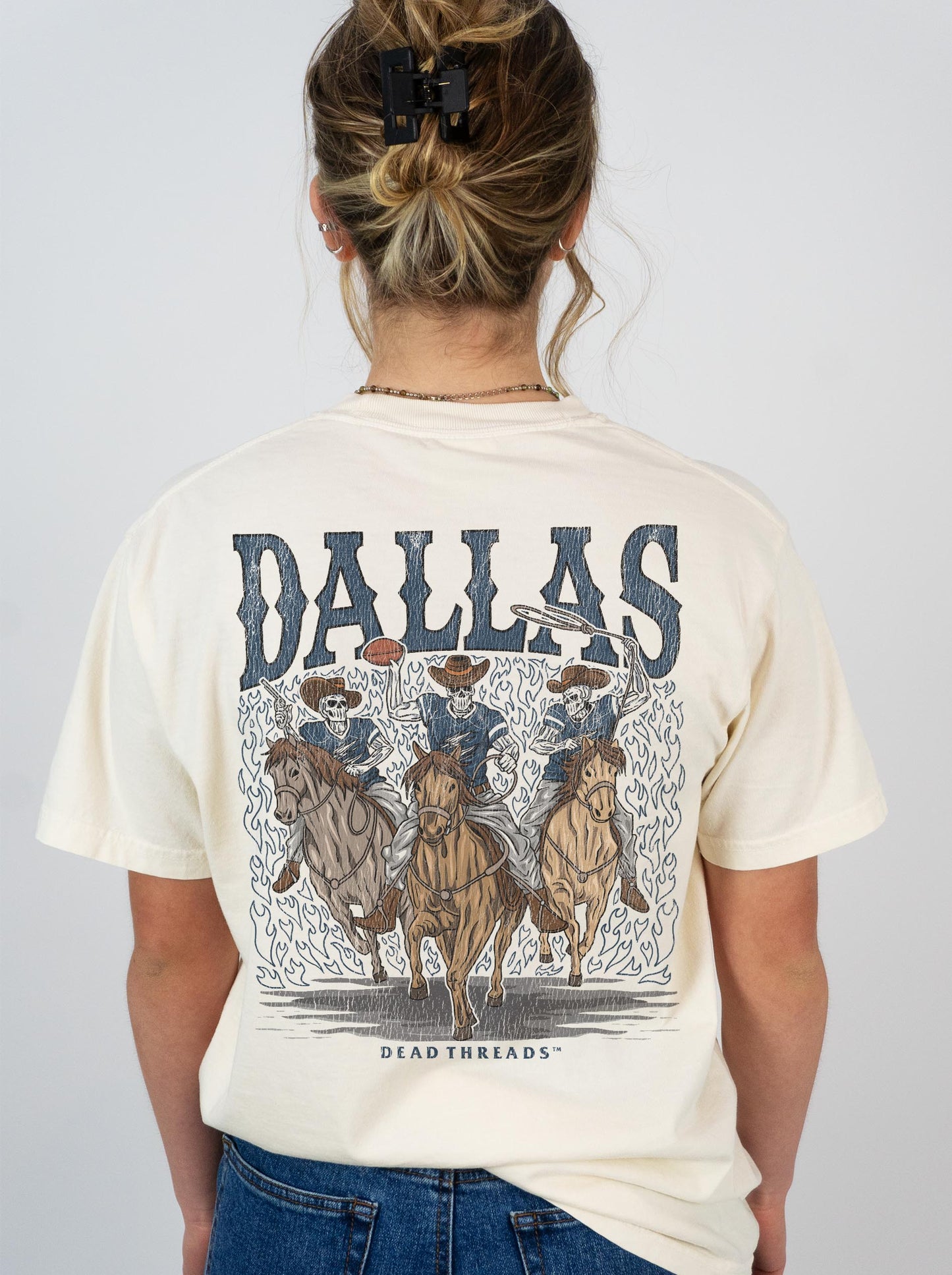 DALLAS FOOTBALL - “3 SKULL” PREMIUM T-SHIRT
