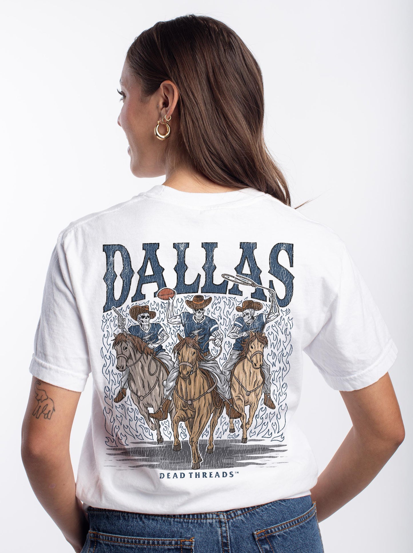DALLAS FOOTBALL - “3 SKULL” PREMIUM T-SHIRT