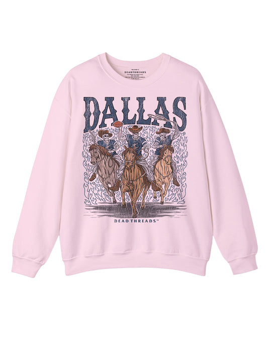 DALLAS FOOTBALL v1 CREWNECK SWEATSHIRT - PINK