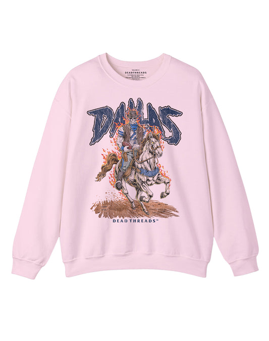 DALLAS FOOTBALL v2 CREWNECK SWEATSHIRT - PINK