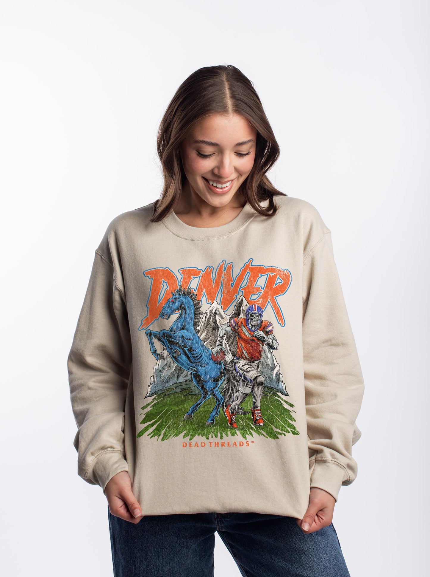DENVER FOOTBALL v2 CREWNECK SWEATSHIRT