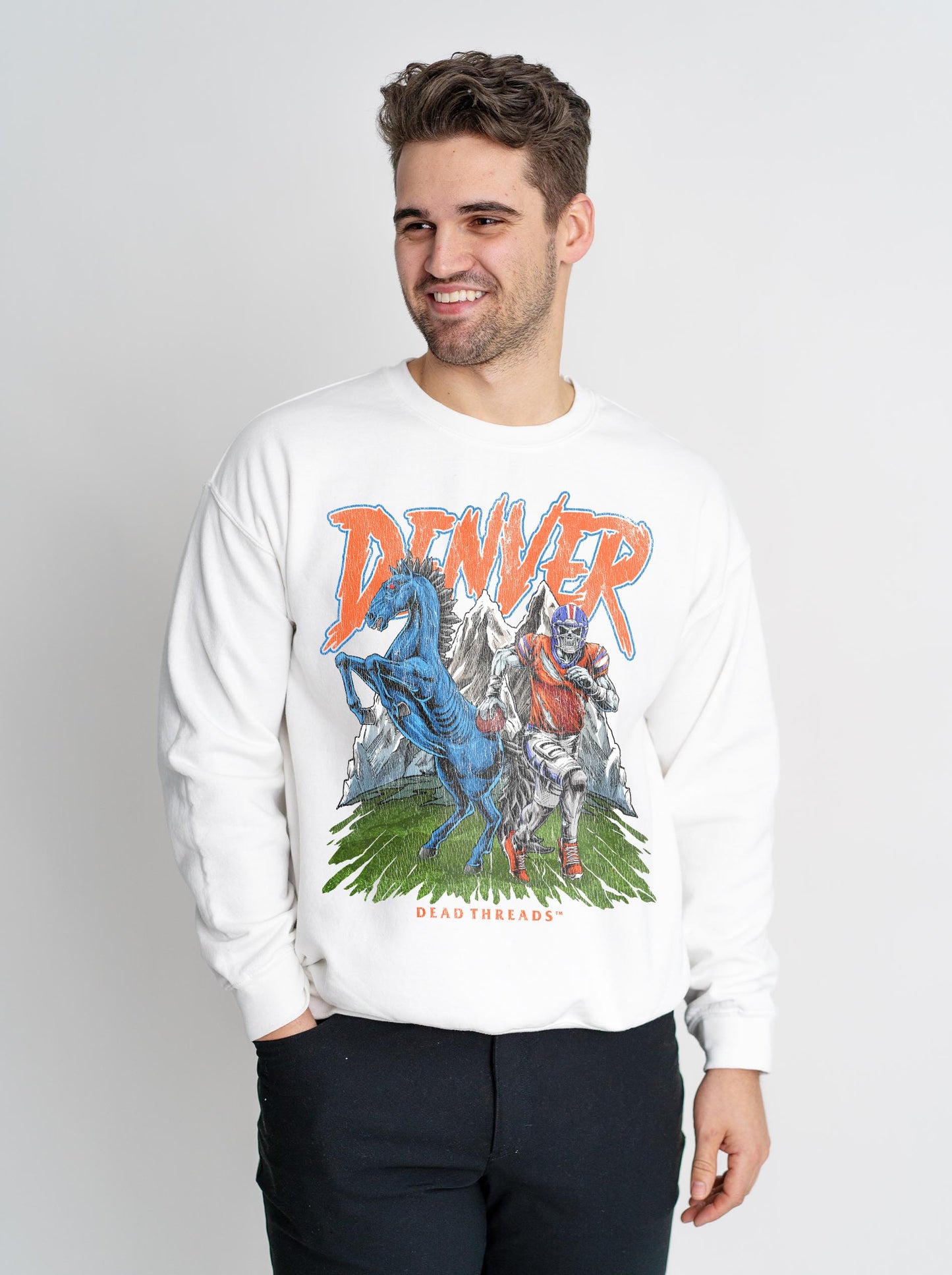 DENVER FOOTBALL v2 CREWNECK SWEATSHIRT