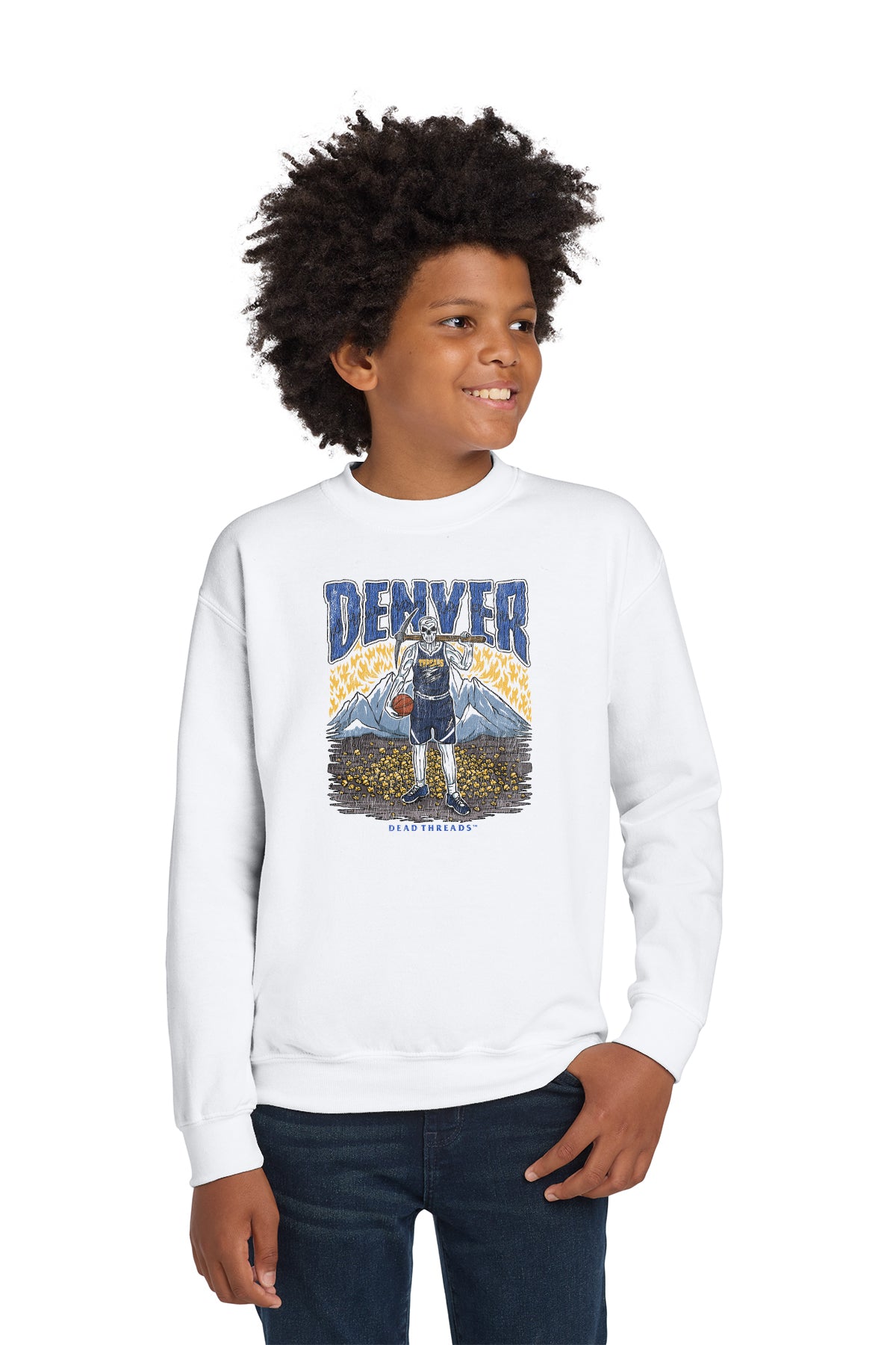 DENVER BASKETBALL KIDS CREWNECK SWEATSHIRT