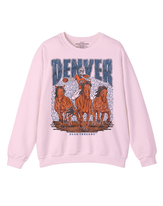 DENVER FOOTBALL v1 CREWNECK SWEATSHIRT - PINK