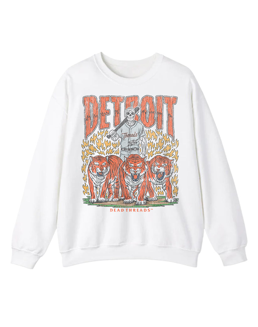 DETROIT BASEBALL CREWNECK SWEATSHIRT