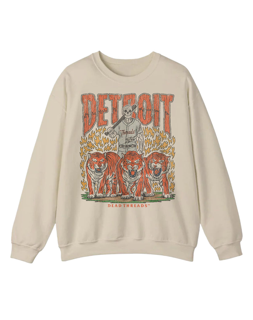 DETROIT BASEBALL CREWNECK SWEATSHIRT
