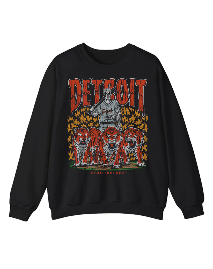 DETROIT BASEBALL CREWNECK SWEATSHIRT