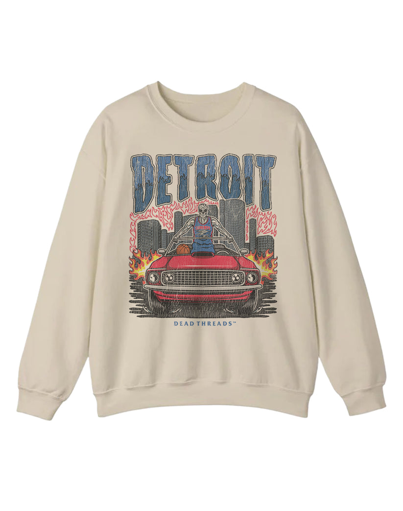 DETROIT BASKETBALL CREWNECK SWEATSHIRT