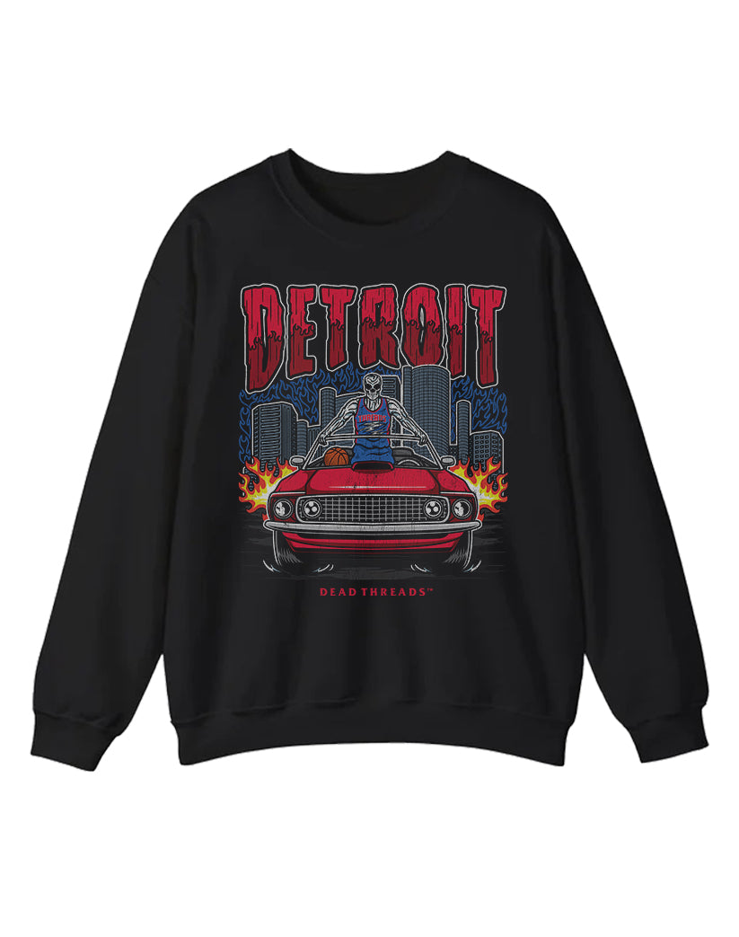 DETROIT BASKETBALL CREWNECK SWEATSHIRT