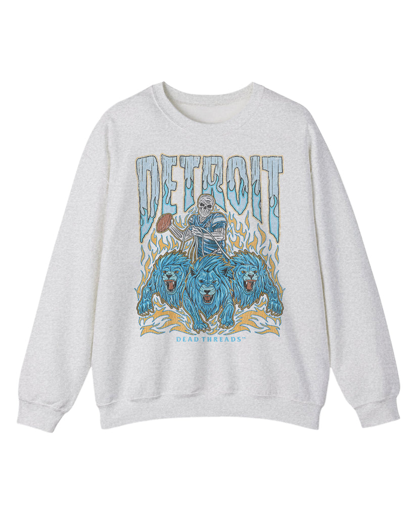 DETROIT FOOTBALL CREWNECK SWEATSHIRT