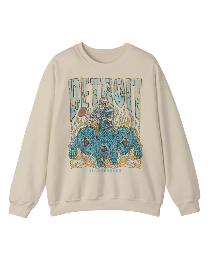 DETROIT FOOTBALL CREWNECK SWEATSHIRT