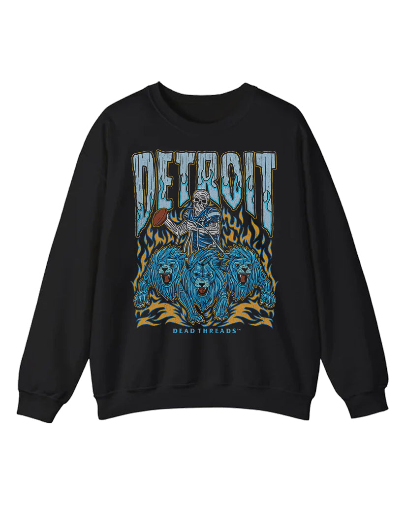 DETROIT FOOTBALL CREWNECK SWEATSHIRT
