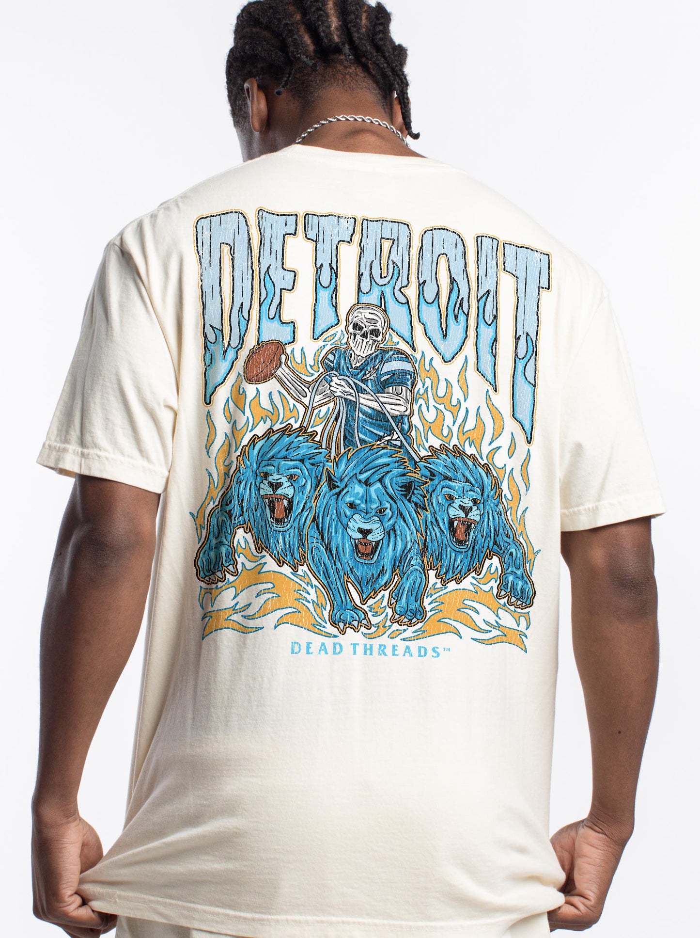 DETROIT FOOTBALL - “3 SKULL” PREMIUM T-SHIRT