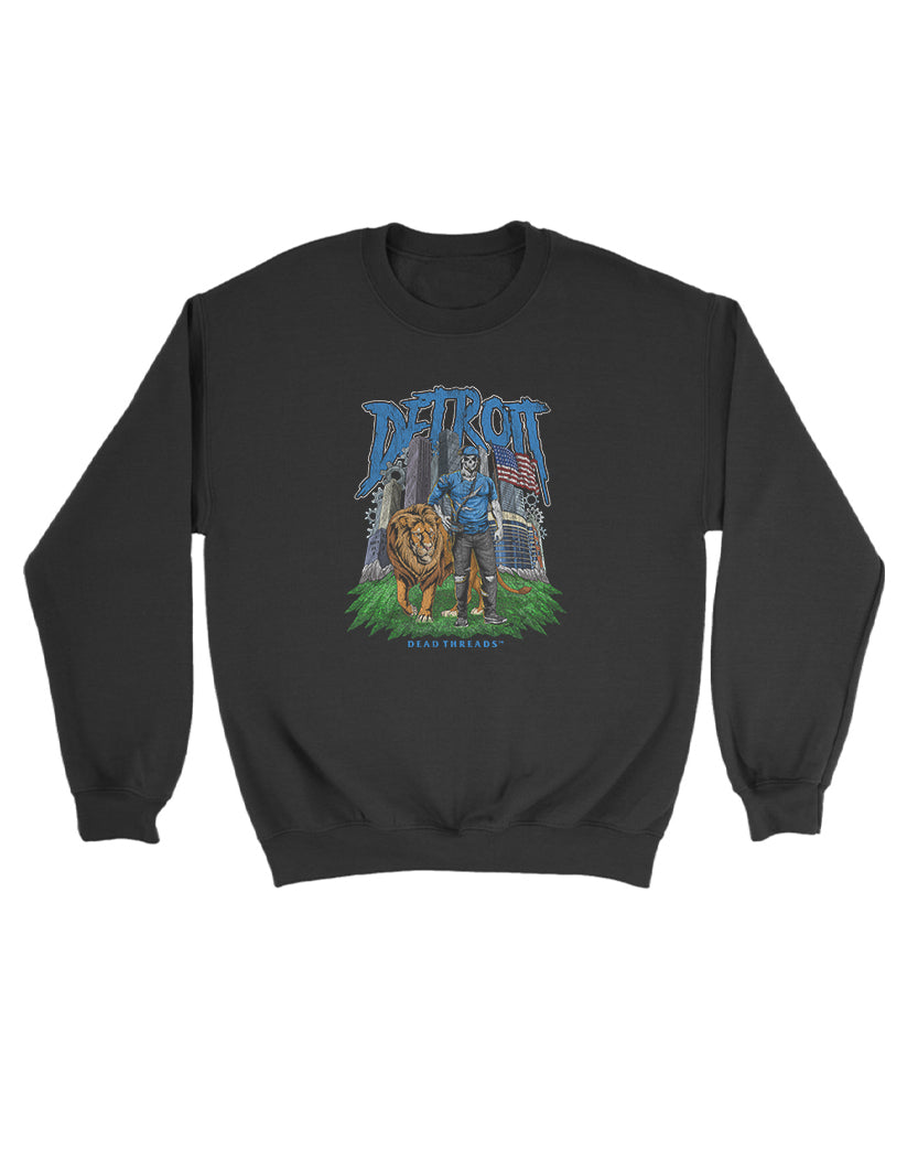 DETROIT FOOTBALL v3 KIDS CREWNECK SWEATSHIRT