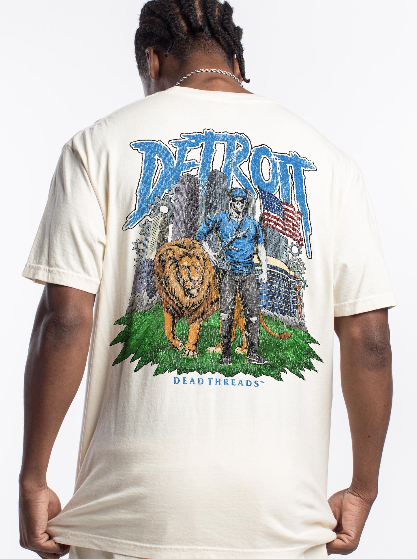 DETROIT FOOTBALL v3 - “3 SKULL” PREMIUM T-SHIRT