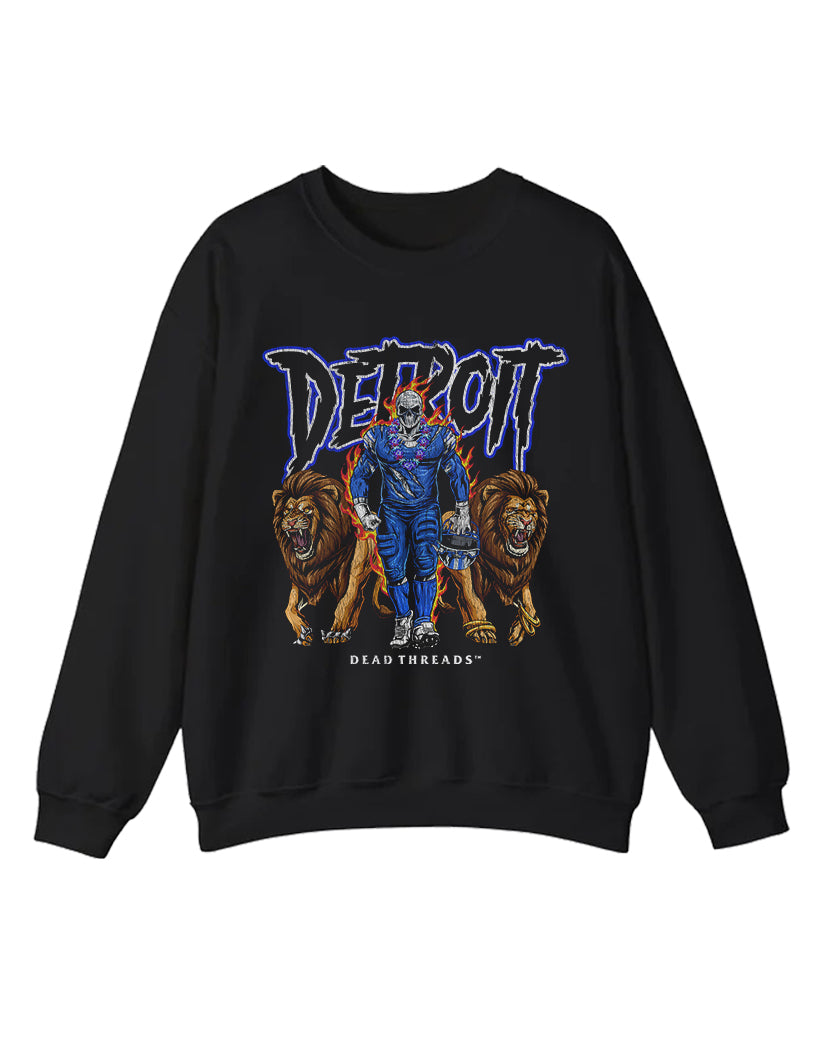 DETROIT FOOTBALL v4 CREWNECK SWEATSHIRT