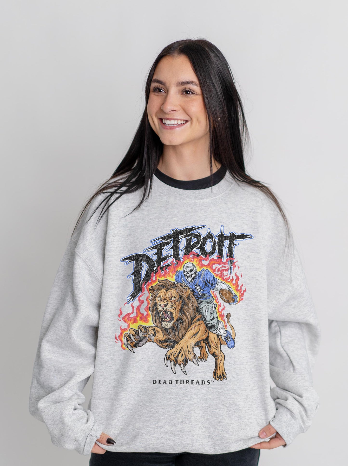 DETROIT FOOTBALL v2 CREWNECK SWEATSHIRT