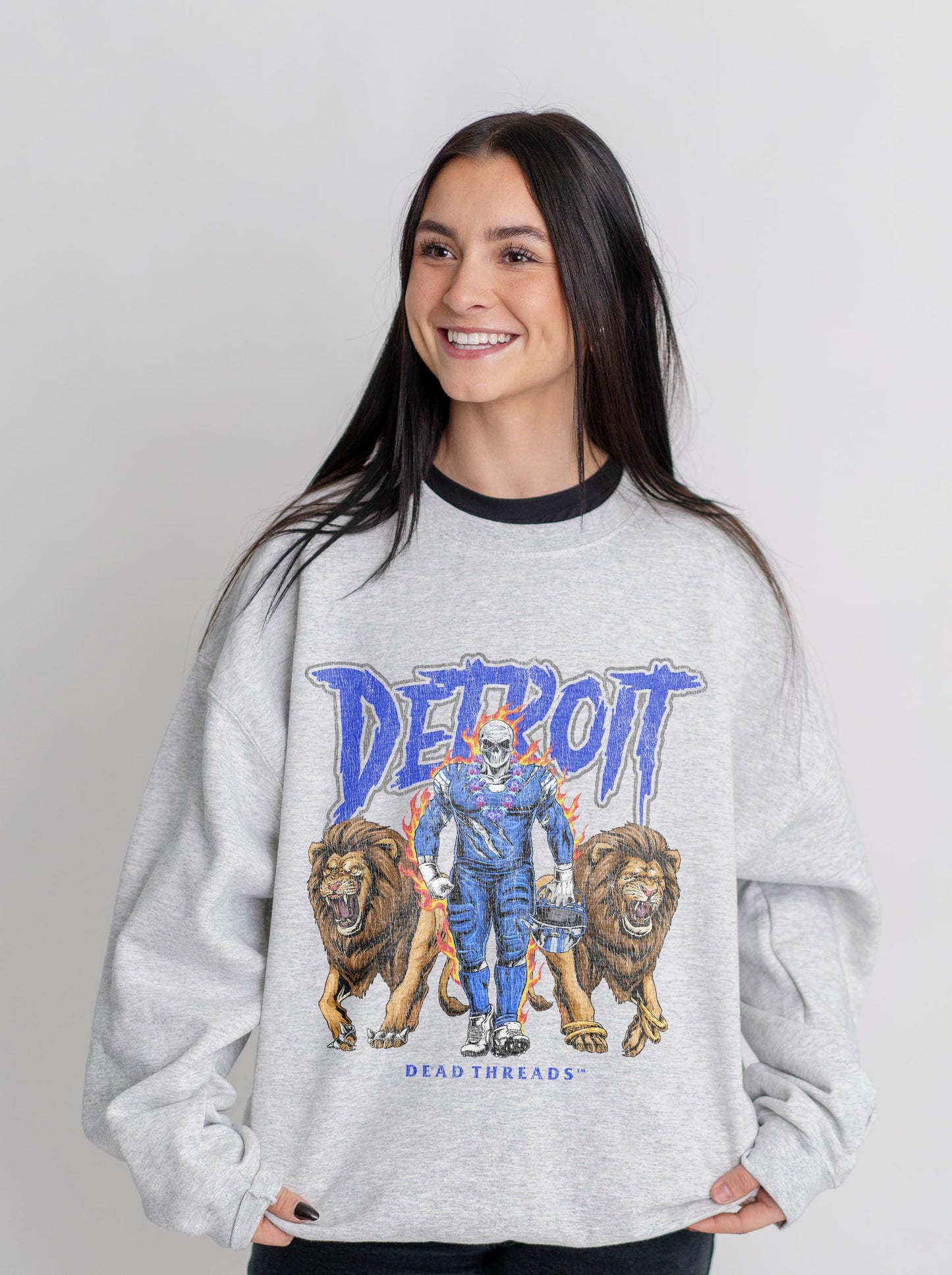 DETROIT FOOTBALL v4 CREWNECK SWEATSHIRT