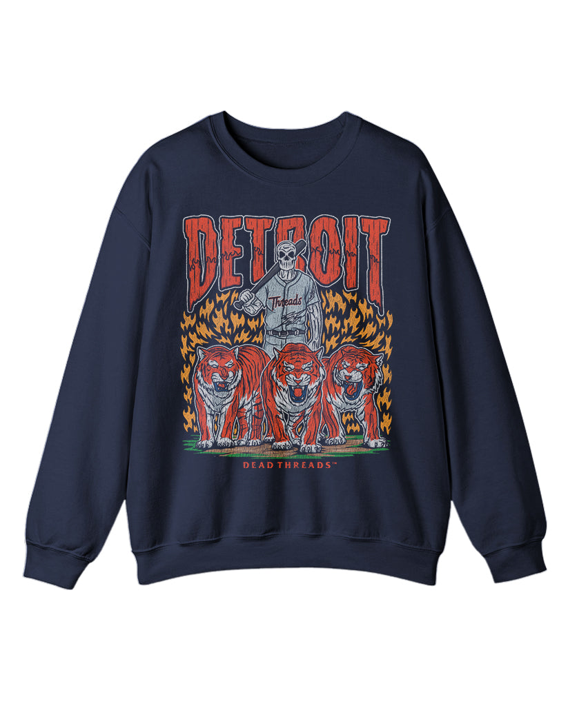 DETROIT BASEBALL CREWNECK SWEATSHIRT