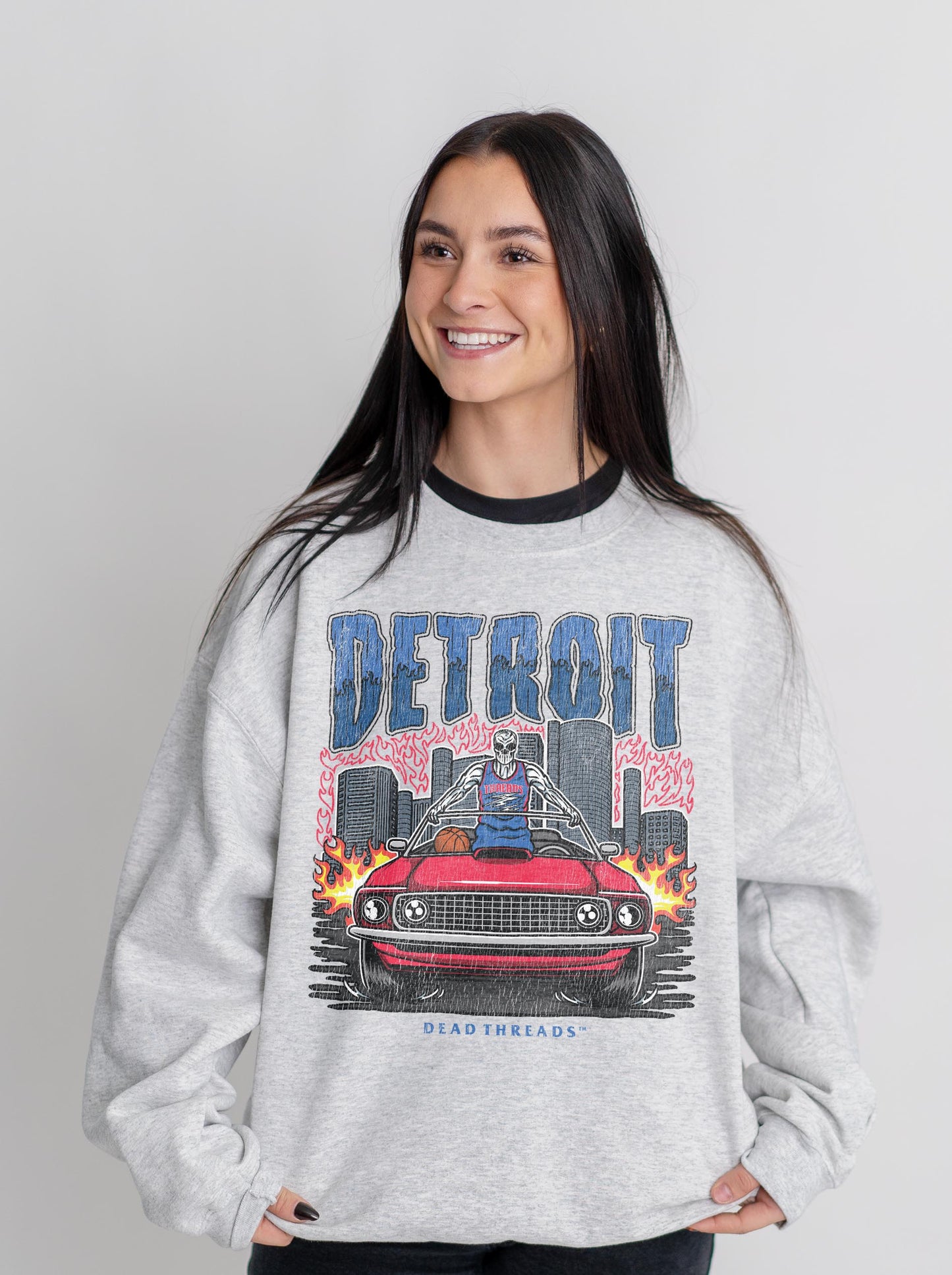 DETROIT BASKETBALL CREWNECK SWEATSHIRT