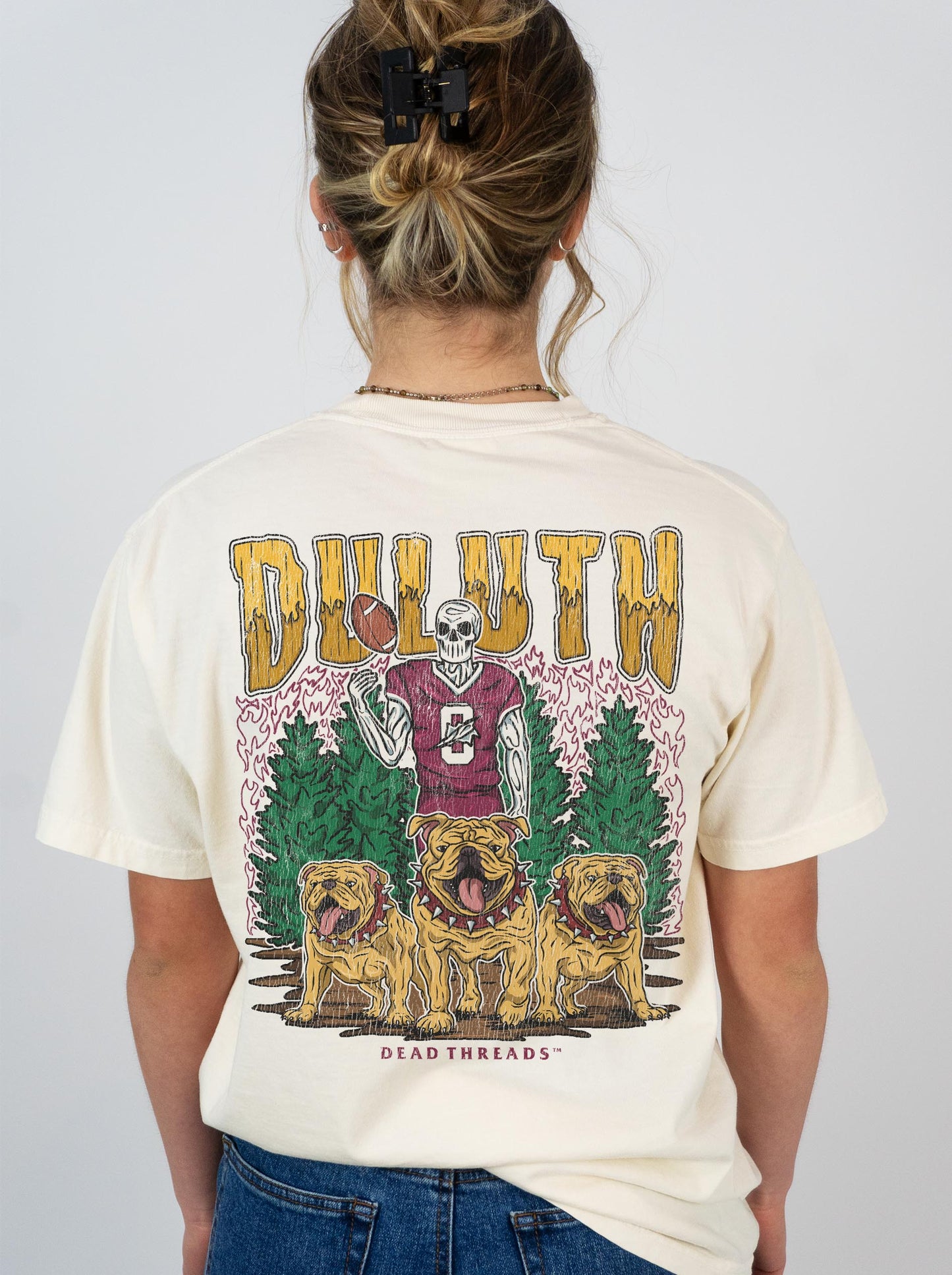 DULUTH FOOTBALL #0 - “3 SKULL” PREMIUM T-SHIRT