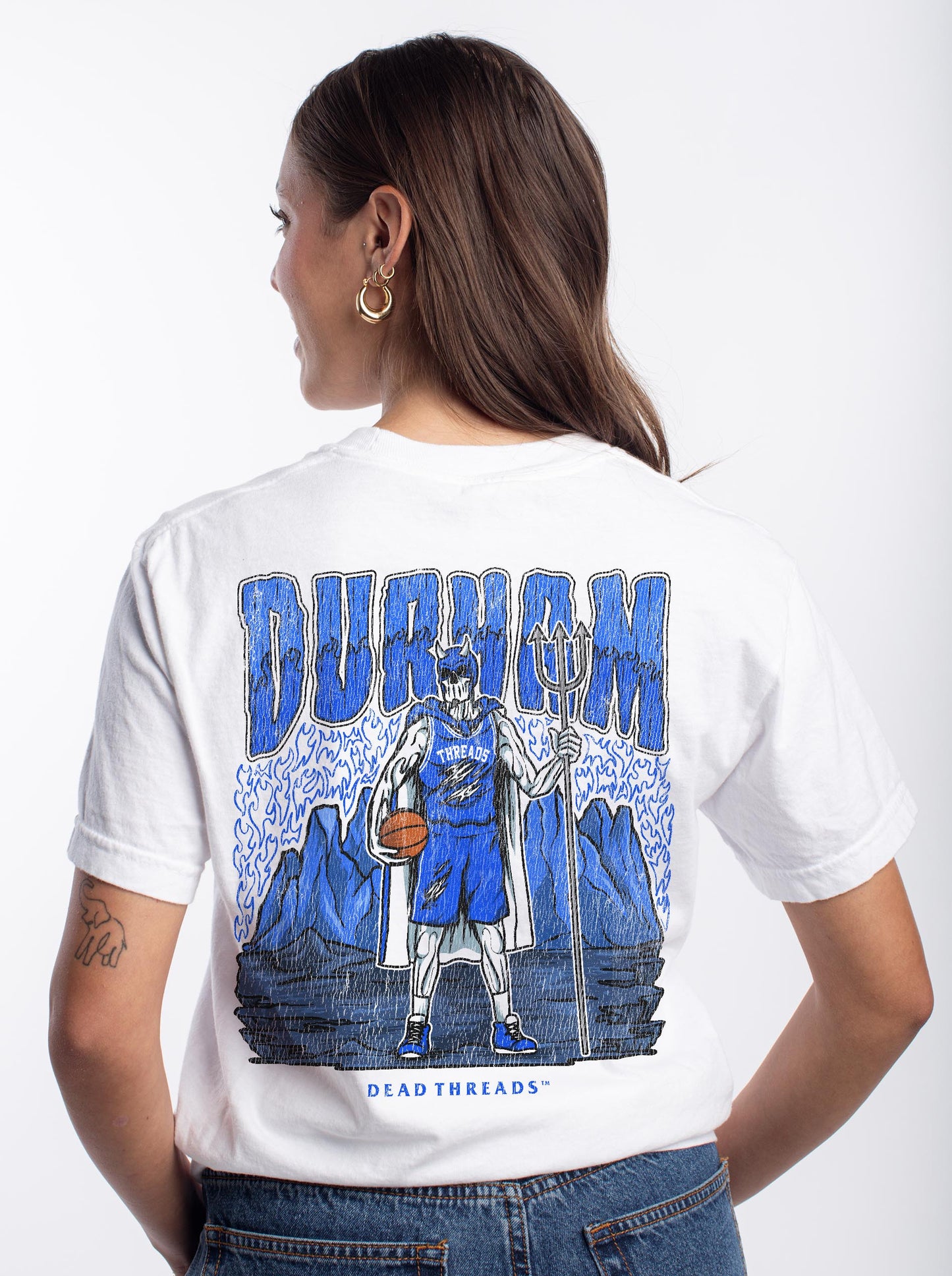 DURHAM BASKETBALL - “3 SKULL” PREMIUM T-SHIRT