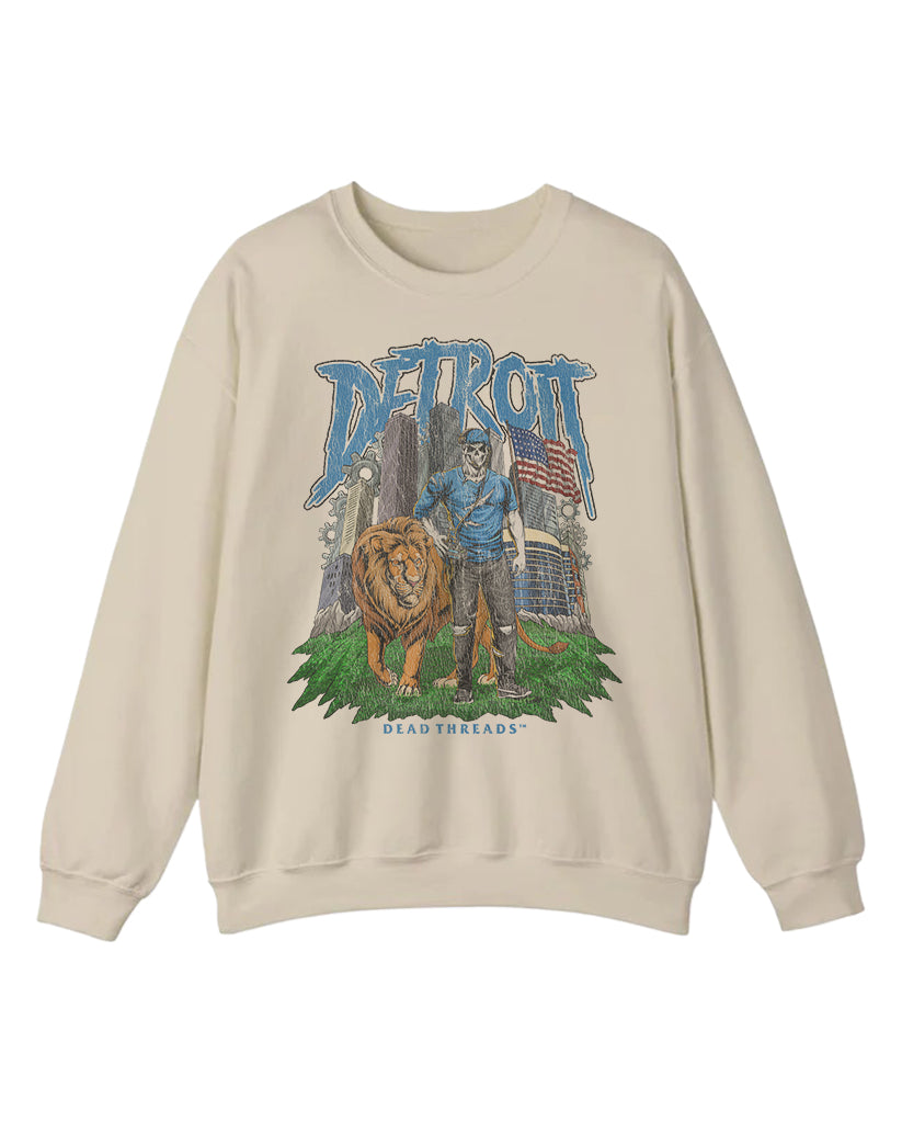 DETROIT FOOTBALL v3 CREWNECK SWEATSHIRT