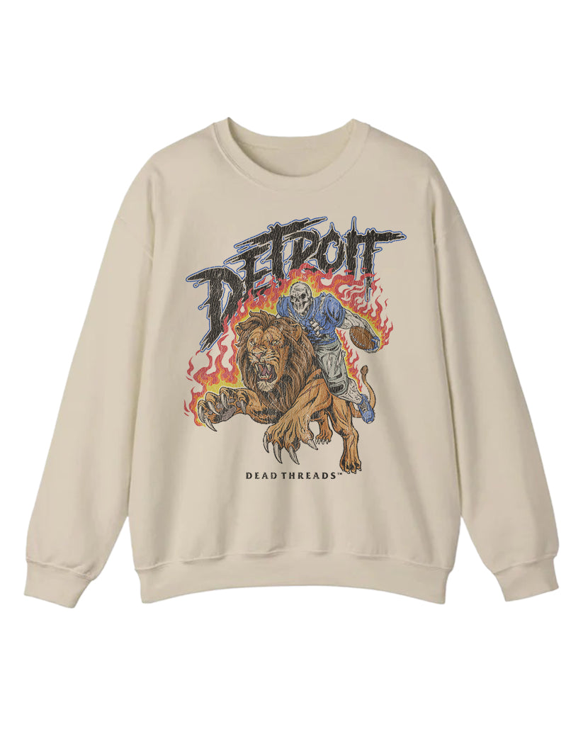 DETROIT FOOTBALL v2 CREWNECK SWEATSHIRT