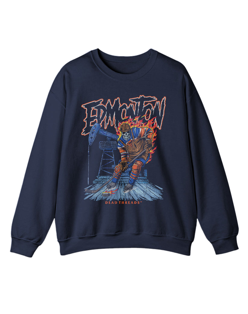 EDMONTON HOCKEY CREWNECK SWEATSHIRT