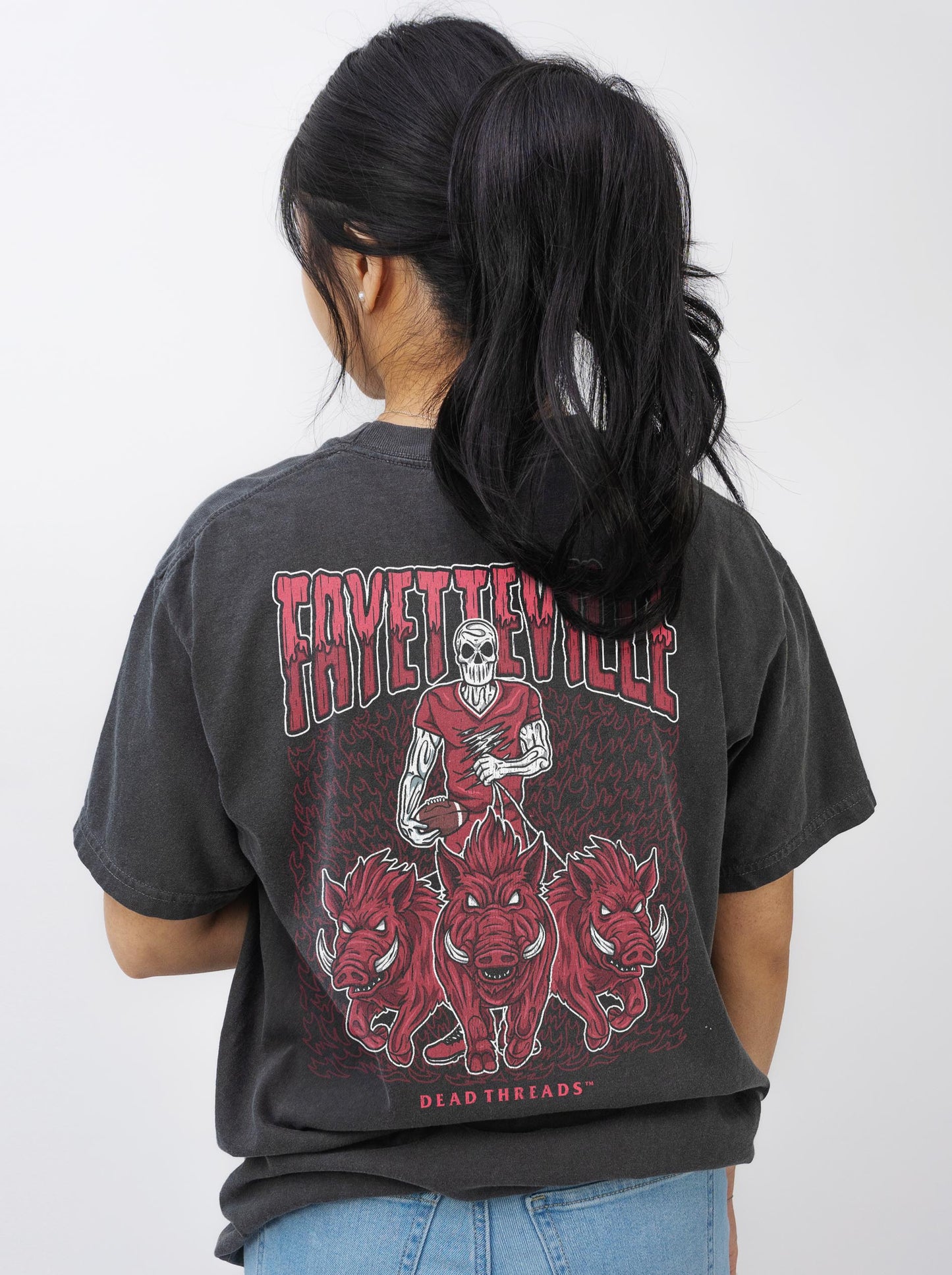 FAYETTEVILLE FOOTBALL - “3 SKULL” PREMIUM T-SHIRT