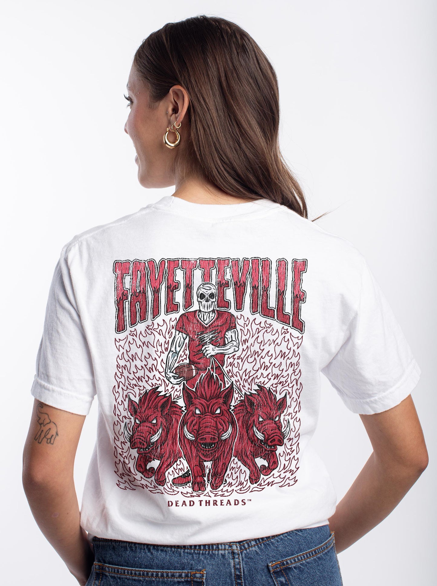 FAYETTEVILLE FOOTBALL - “3 SKULL” PREMIUM T-SHIRT