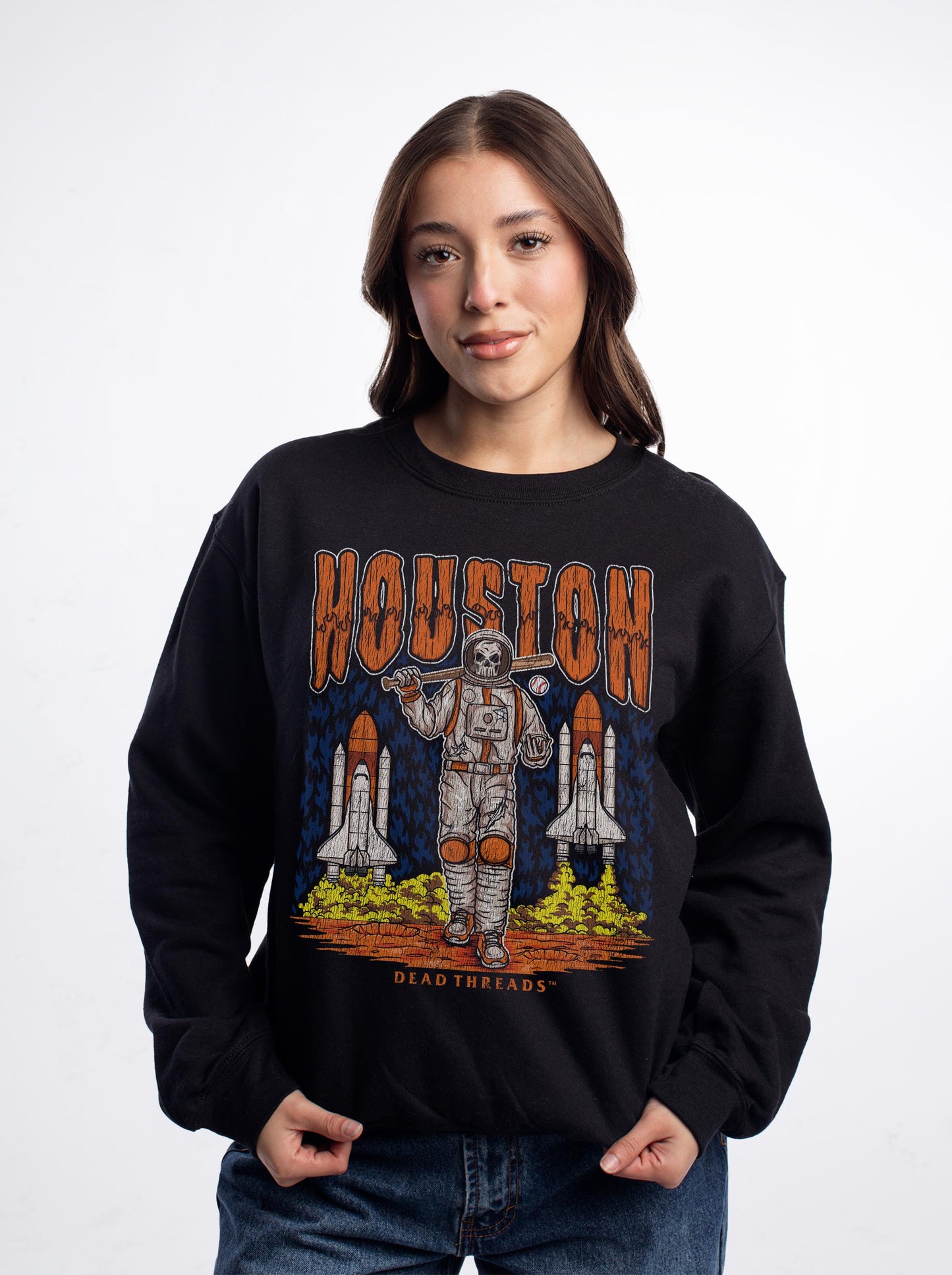 HOUSTON BASEBALL CREWNECK SWEATSHIRT